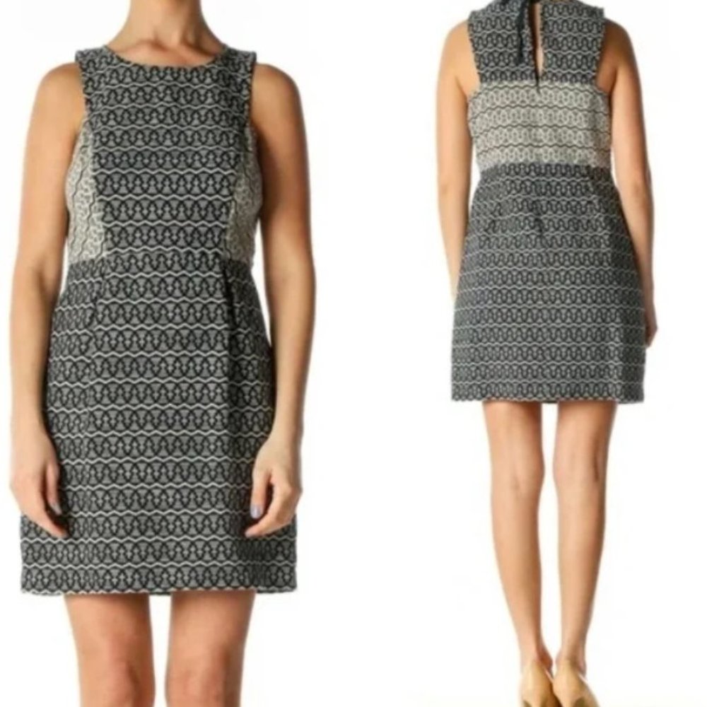 Loft sleeveless dress in navy and tan, size 0